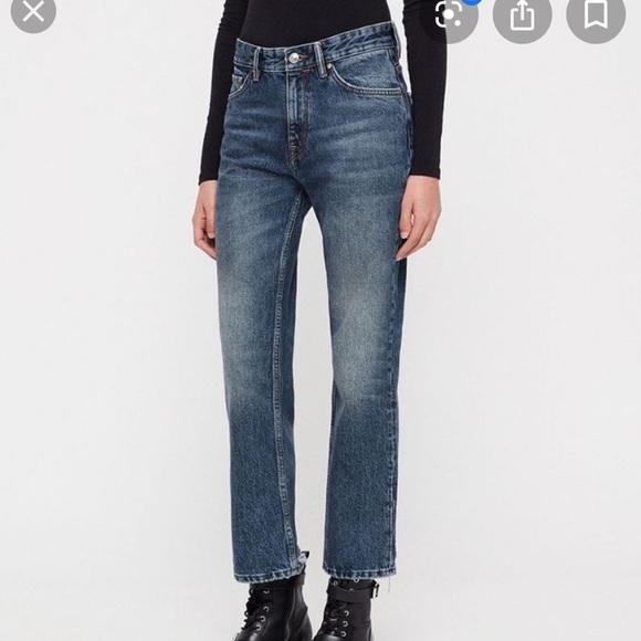 Like NEW! All Saints Straight Leg Jeans Size 24 - Picture 5 of 5